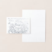 シルバーフォイル渦巻き木ありがとう聖書の聖句 箔カード (ディスプレー)