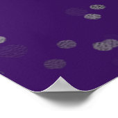 シルバーフォイル甘い16バルーン紫色のウェルカムサイン ポスター (角)