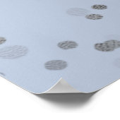 シルバーフォイル甘い16バルーン青いウェルカムサイン ポスター (角)