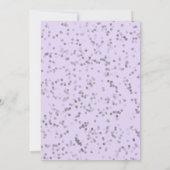 シルバーフォイル甘い16日バルーンパーティーラベンダー 招待状 (裏面)