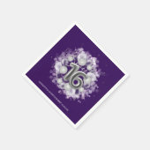 シルバーフォイル甘い16日風船パーティー紫 スタンダードカクテルナプキン (角)