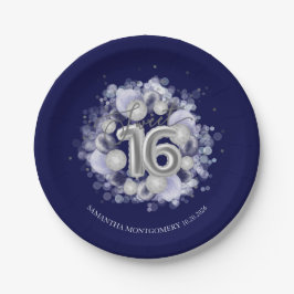 シルバーフォイル甘い16日風船ブ王室のルー ペーパープレート