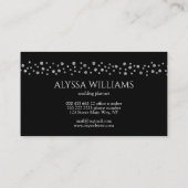 シルバーフォイル紙吹雪グリッターブラック&シルバー 名刺 (裏面)