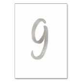 シルバーフォイル結婚シックのテーブル番号 | 表9 テーブルナンバー (正面)