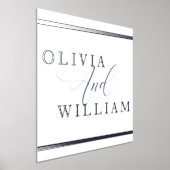 シルバーフォイル結婚ズの婚約記念日 箔ポスター (レイダウン)