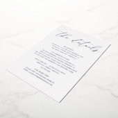 シルバーフォイル結婚ミニマリストのエンクロージャカード 箔招待状 (回転した状態)