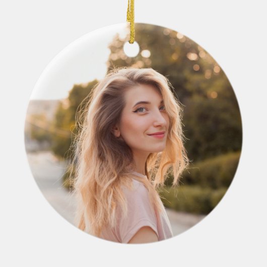 シルバーフォイル21歳の誕生日の写真 セラミックオーナメント (裏面)