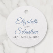 シルバーフォイル&ブルーフレースのようィリグレ結婚ーズサンキュー フェイバータグ (裏面)