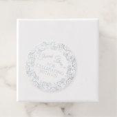 シルバーフォイル&ブルーフレースのようィリグレ結婚ーズサンキュー フェイバータグ (箱)