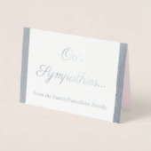 シルバーフォイル「私たちの悔やみや弔慰...」カード 箔カード (正面)