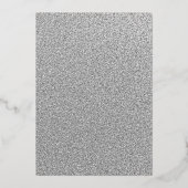 シルバーフォイル 花模様 25周年記念 箔招待状 (裏面)