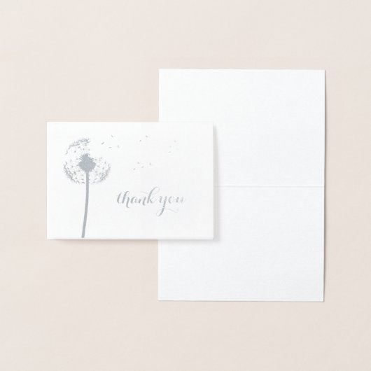 シルバーフォイルDandelionありがとうクラフト 箔カード (ディスプレー)