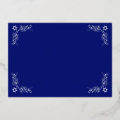 シルバーフォイルEtz Chaimライフプラークまたはカードのツリー 箔シーズンカード (裏面)