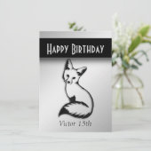 シルバーフォックスの誕生日パーティー招待状 招待状 (スタンド正面)