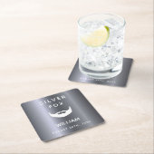 シルバーフォックスバースデーヒゲ男たちグレートレンディー スクエアペーパーコースター (インサイチュ)