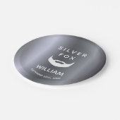 シルバーフォックスバースデーヒゲ男たちグレートレンディー ペーパープレート (アングル)