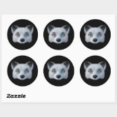 シルバーフォックスブルーの目 ラウンドシール (シート)