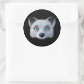 シルバーフォックスブルーの目 ラウンドシール (バッグ)