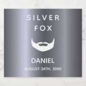シルバーフォックス誕生日ひげ男たち ビールラベル (シングルラベル)
