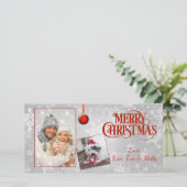 シルバーフォトクリスマスカード シーズンカード (スタンド正面)