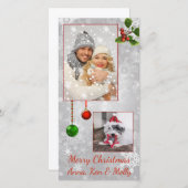 シルバーフォトクリスマスカード シーズンカード (正面/裏面)