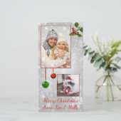 シルバーフォトクリスマスカード シーズンカード (スタンド正面)