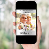 シルバーフォトコラージュ誕生日パーティーへようこそ ポスター