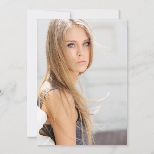 シルバーフォトシフェイクルバー21歳誕生日招待状 招待状 (裏面)