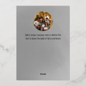 シルバーフォトファミリークリスマス 箔シーズンカード (裏面)