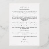 シルバーフォト結婚ーのVellum Transparencyイニシャル 箔招待状 (裏面)