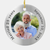 シルバーフォト結婚25周年 セラミックオーナメント (裏面)