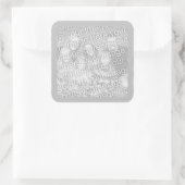 シルバーフォト縁どステッカー スクエアシール (バッグ)