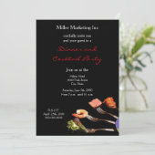 シルバーフォークのビジネスディナー パーティー招待状 招待状 (スタンド正面)