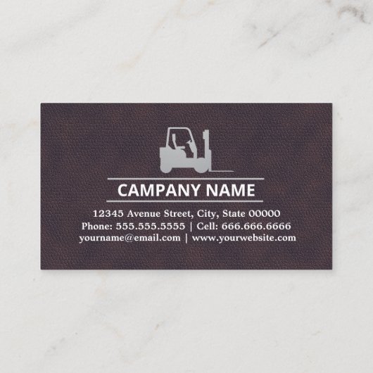 シルバーフォークリフト,ロジシック – プロフェッショナル 名刺 (裏面)