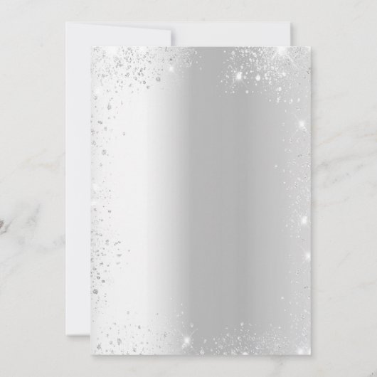 シルバーフォーマルグリッタース結婚クリプト 招待状 (裏面)