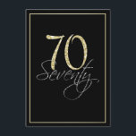 シルバーフォーマルブラックと金ゴールド70th誕生日パーティー 招待状<br><div class="desc">シルバーフォーマルブラックと金ゴールド70th誕生日パーティーの招待状。これフォーマルらスタイリッシュ、招待状の数は70きらめくで、単語は70が黒背景の両方に金ゴールド勾配を持つキュラッシブな銀のスクリプトで重なりエレガントている。20歳カスタマイズの誕生日の招待状のパーソナライズを開始するには、「it」を選択する。Zazzleの簡単を使用して、自分の誕生日の招待文字を追加し、カードの背面の色を変更して、招待が画面で希望どおりに表示されるまで、メニュープロンプトを使用する。選択した素晴らし紙から選択し、ラウンドエッジを追加するか、好きな違うサイズまたは招待の形状を選択する。あなたもしのカスタマイズ招待状が必要救済です救済、私の店を通して私を躊躇しないで連絡下さい、私はあなたのために幸せになります全てのザズルデザインはフラット印刷され、金ゴールド、銀、グリッターはデジタル効果が印刷されていることに注意して下さい。</div>