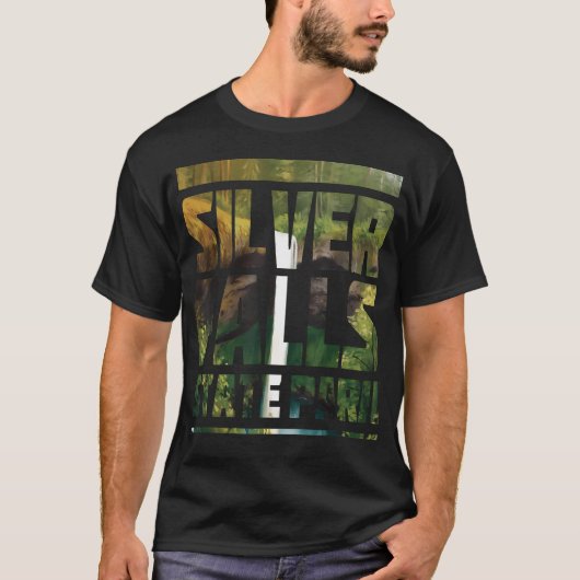 シルバーフォールズ州立公園の滝の記念品 Tシャツ (正面)