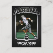 シルバーフットボールのトレーディングカード、スポーツチームカード コーリングカード (正面)