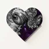 シルバーフラクタルボルテックスハート ノートブック (裏面)