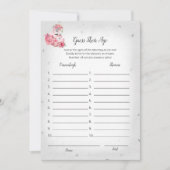 シルバーフラミンゴバレリーナ推測ザ年齢ベビーゲーム 招待状 (正面)