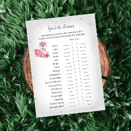 シルバーフラミンゴバレリーナ推測ベビー機能ゲーム 招待状