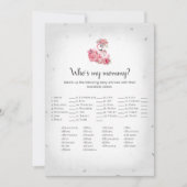 シルバーフラミンゴバレリーナ誰が私のママのベビーゲーム 招待状 (正面)