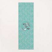 シルバーフラワーオンターコイズOMヨガマット ヨガマット (正面)