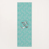 シルバーフラワーオンターコイズOMヨガマット ヨガマット (裏面)