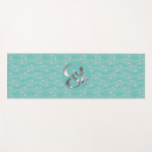 シルバーフラワーオンターコイズOMヨガマット ヨガマット (正面(横))