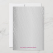 シルバーフラワーフレーム ウェディング 招待状 (裏面)