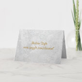 シルバーフラワー ウェディング招待状カード 招待状 (裏面)