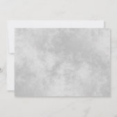 シルバーフリルネイビー結婚ブルーのリハーサル&ディナー 招待状 (裏面)