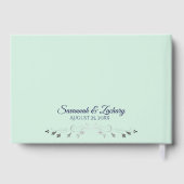 シルバーフリルミントグリーン&ネイビーエレガントな結婚式 ゲストブック (裏面)