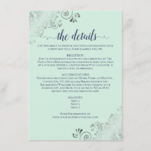 シルバーフリルミントグリーン&ネイビー結婚ズ詳細